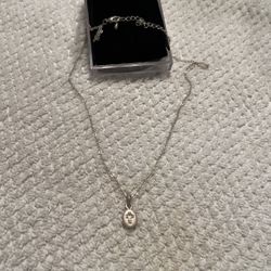 Silver Cross Necklace 18 Inch