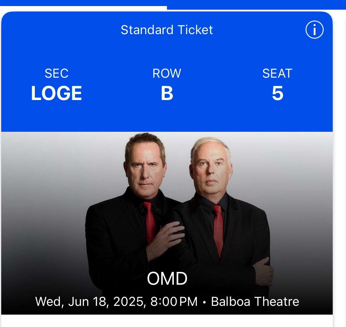 OMD Tickets - Wednesday 6/18