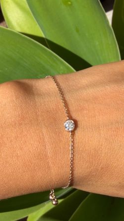 14k gold diamond adjustable bracelet