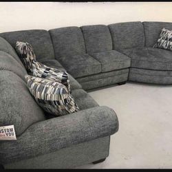 Alexvale Monroe Gray Modern Oversized Sectional Couch💥brand New💯 $39 Down Payment 👍