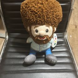 14.5" Tall Bob Ross Plush Doll Licensed happy little trees Stuffed Toy