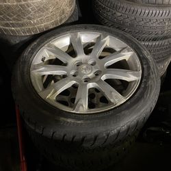 (4) 235-50-19 Bridgestone Blizzak Snow Tires With 5x120 Alloy Wheels 