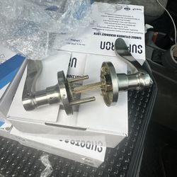 Door Handle Single Cylinder Lever Lock Set No Key Stainles