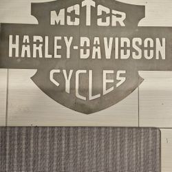 Custom Metal "Motor Harley-Davidson Cycles" Sign
