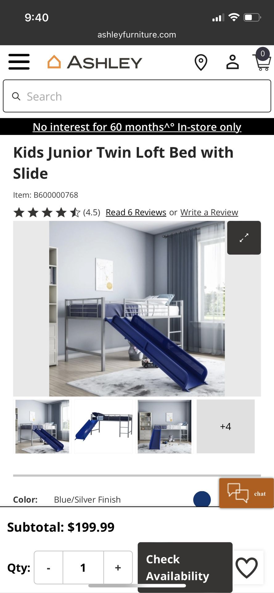 Loft Twin Bed With slide 