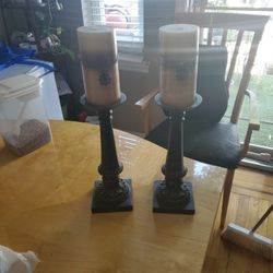 Candle Holders (2)  candles included 