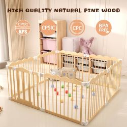 Foldable Wooden Playpen (brand new)