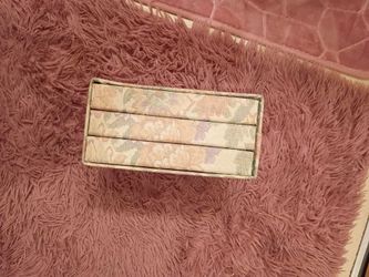 1990s vintage fabric floral tapestry 3 Book Photo Album Album Set in storage Case