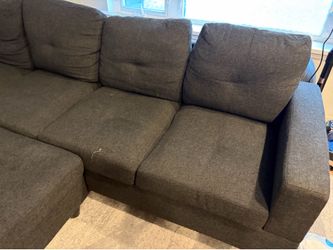 Two piece sectional Grey couch