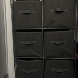 Fabric Storage Drawers With 6 Boxes