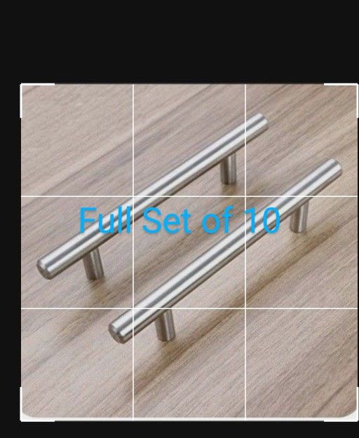 10 Heavy Duty Stainless Steel T Bar Drawer Pulls