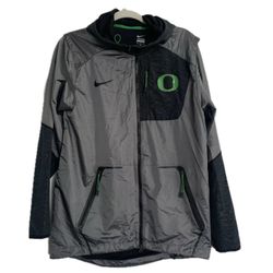 Nike Black Silver OREGON DUCKS Velocity Fly Jacket Men's Large Used