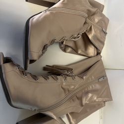 Women Guess Boots- Satin Rose Dusty Pink Color-size 9 New Without Box- Never Worn $35 No Less- No Menos-Botas De Mujer Nuevas