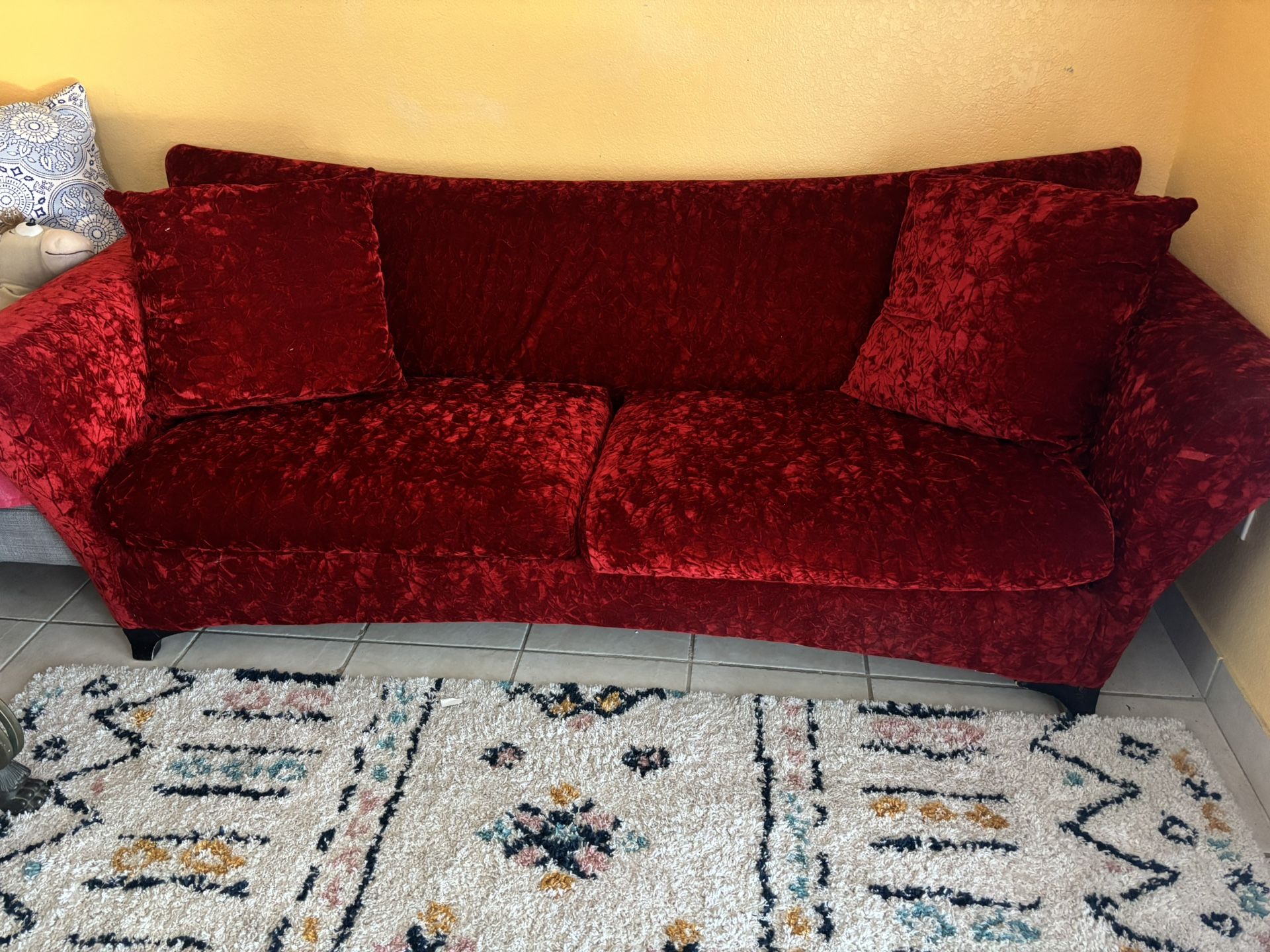 Velvet Read Couch