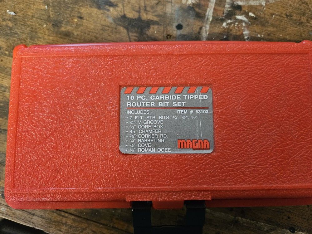 Magna -10pc Carbide Tipped Router Bit Set