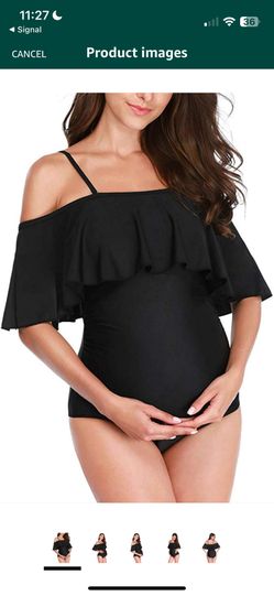 Maternity Swimsuit, Black, New