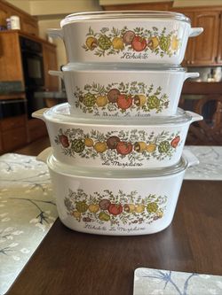 Vintage Corning Ware Spice Of Life Dishes