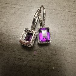 Set Of Earring And Bracelet Sterling Silver 925