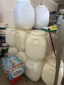Empty Buckets With Lids