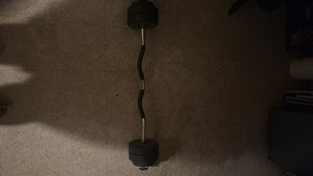 EZ Curl Bar with Weight Plates