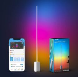 Govee Floor Lamp, RGBIC Lyra Color Changing Corner Lamp, Modern LED Lights with Wi-Fi App Control, 64+ Scene, DIY Modes, Music Sync, Standing Lamp Sui