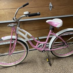 Classic Vintage Schwinn Womens Pink 26 inch Beach Cruiser Front Suspension