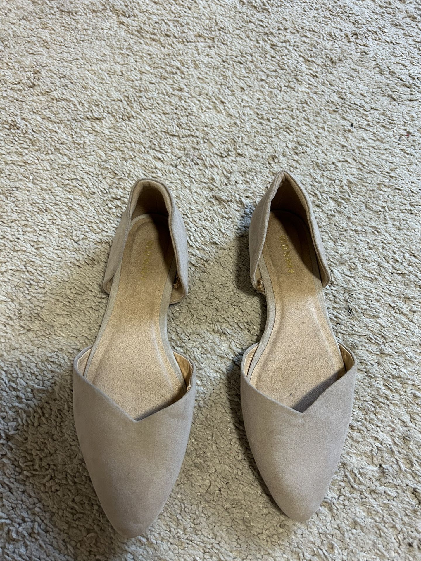 Beige flats
