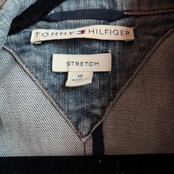 Light blue denim jacket with a casual, boho vibe