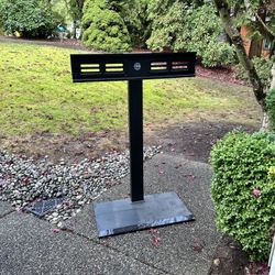 60"+ TV Stand, Metal, Black, Good Condition