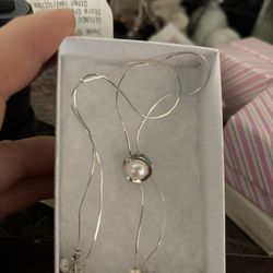 Sterling Silver Necklace With Pendant New 