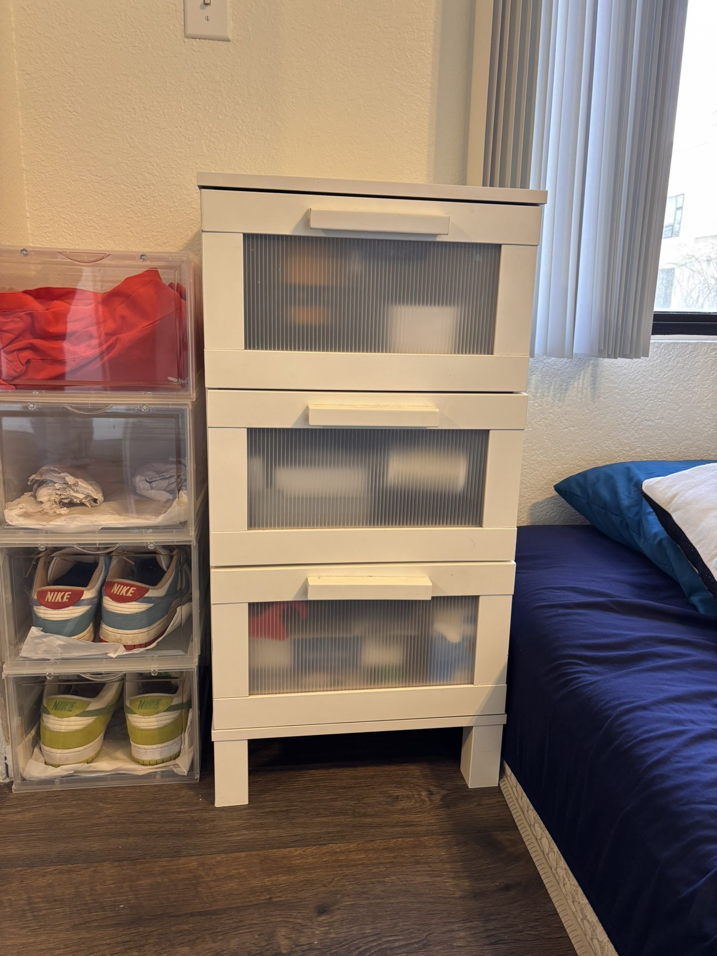 IKEA BRIMNES Style White 3-Drawer Chest / Dresser