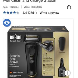 New Braun Series 9 Sport + Electric Shaver with Clean and Charge Station