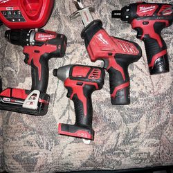 M18 Impact M18 Drill With A 2.0 Battery Then Got M12 Hackzall And Mini M12 Drill With 1.5 Ah Battery