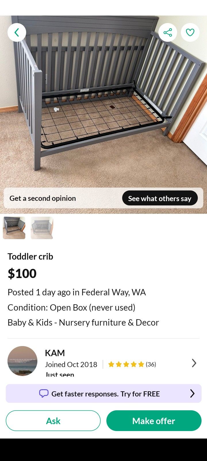 Toddler Crib