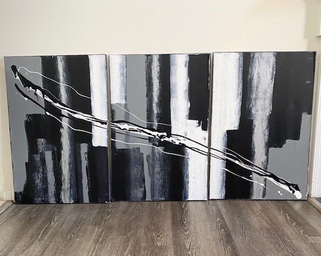 LARGE ABSTRACT CONTEMPORARY CANVAS ART 
