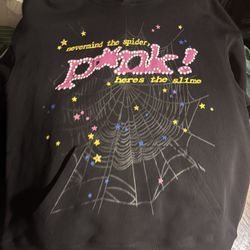 Spider Black & Pink Hoodie (Medium)