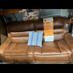 Brown Leather Electric Recliner Couch Costco 