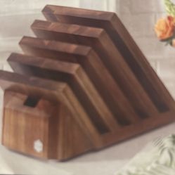 Organizador De Cuchillos De Madera Nuevo De Princess House