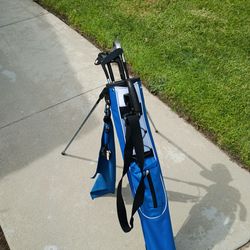 Brand New Super Lightweight Carry/Stand Bag + 4 irons and putter.