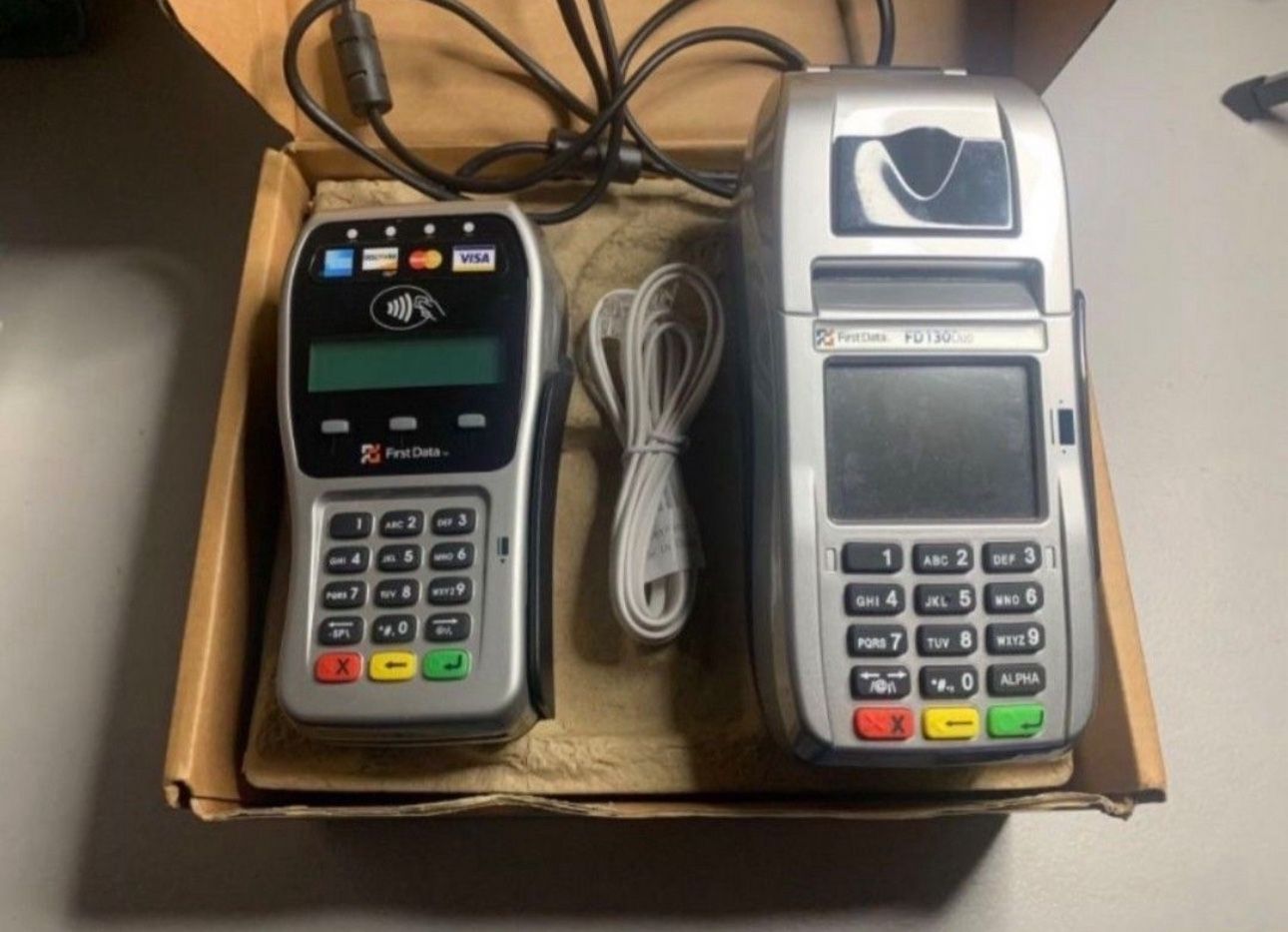 First Data FD-130 Duo Credit Card Terminal and FD-35 PINpad with NFC