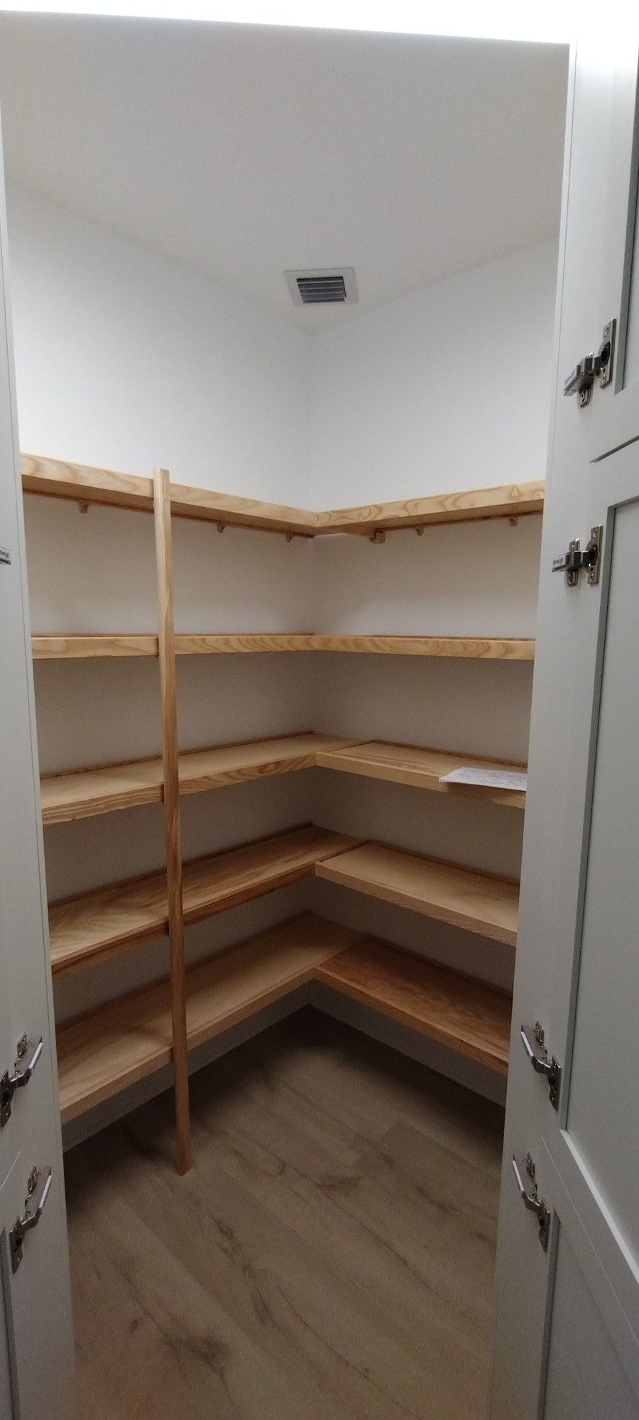 wood shelving for pantry