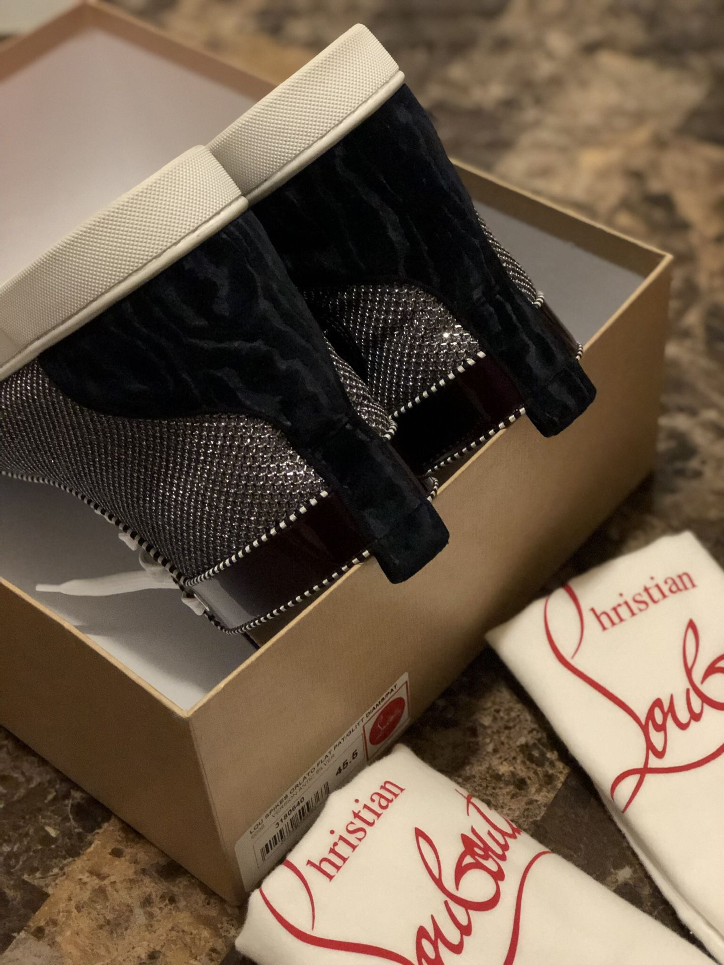 Christian Louboutin - Louis Junior Spikes Orlato Flat Calf Loubi Odissey -  Size 44 for Sale in New York, NY - OfferUp