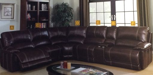 Sectional Red/Brown