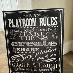 16x20 Playroom Rules Frame 