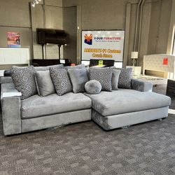Oversized Grey Sectional Couch