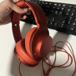 Sony Red MDR-100ABN Headphones