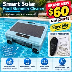Smart Solar Pool Skimmer Cleaner – Brand New