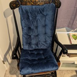 Rocking chair with seat and back cushion 