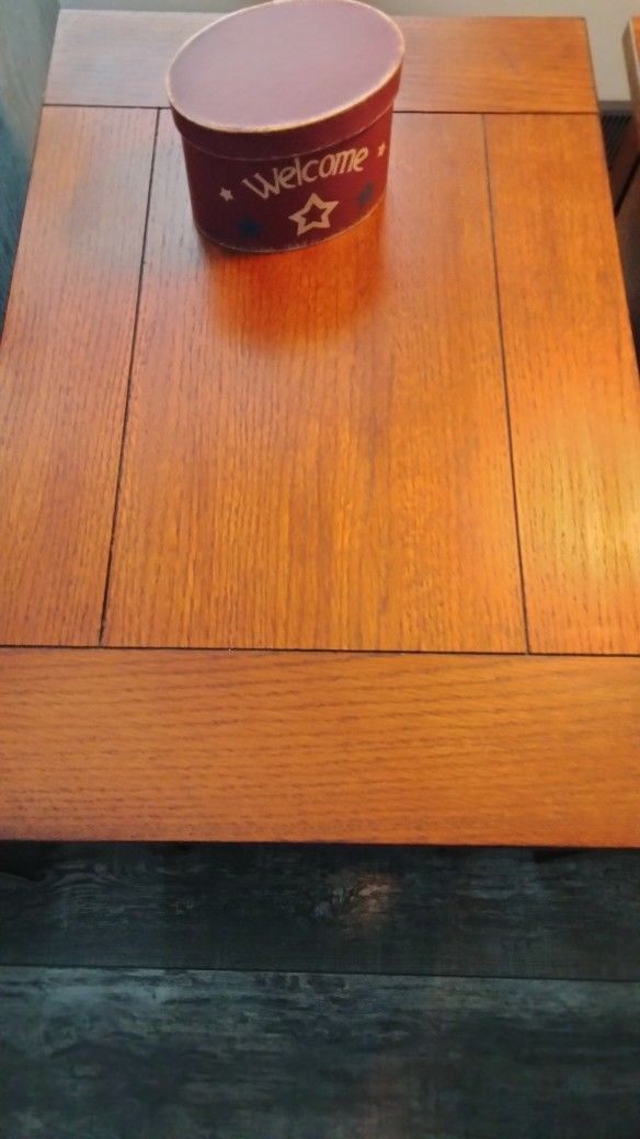 Matching Set Solid Wooden End Tables