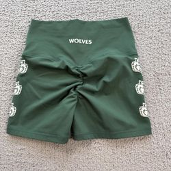 Darc Sport Wolves Womens Shorts 351/500 Back Scrunch Green
